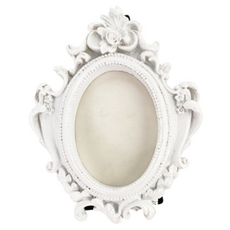 拜德 奢華氛圍感復古迷你相框 4, 1個, 白色4