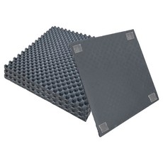 Dr. House 玄關門自行施工凝膠型防壁紙損壞雞蛋型阻燃隔音墊 25 x 25 cm 25T, 4個, 炭灰色