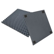 Dr. House 玄關門DIY施工 磁吸式 雞蛋型 阻燃隔音墊 吸音板 25 x 25 cm 25T, 2個, 炭灰色