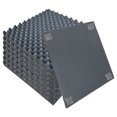 Dr. House 玄關門 DIY施工 凝膠型 防止壁紙損傷 雞蛋型 阻燃隔音墊 25 x 25 cm 50T, 8個, 炭灰色