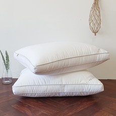 휴가드 호텔용 두줄엣지 마이크로필에버 베개솜, 화이트, 2개