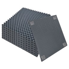 Dr. House 玄關門自行施工凝膠型防壁紙損壞雞蛋型阻燃隔音墊 25 x 25 cm 25T, 8個, 炭灰色