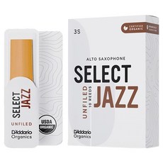 D'Addario Organic Select Jazz 美式切工中音薩克斯風竹片 3S 10片 592048, 1個