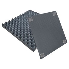 Dr.House 玄關門自行施工 凝膠型 防止壁紙損壞 雞蛋型 阻燃隔音墊 50 x 50 cm 50T, 2個, 炭灰色