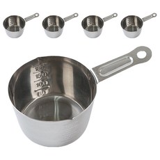 Livingglory Moah不鏽鋼量杯 2入, 180ml, 5個