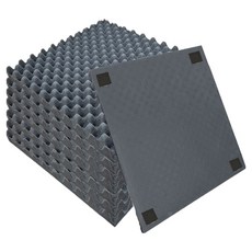 Dr.House 玄關門 DIY安裝 磁吸式 蛋形 阻燃 隔音墊 吸音板 25 x 25 cm 50T, 8個, 炭灰色