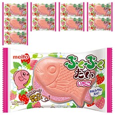 meito 名糖 鯛魚燒巧克力 草莓口味 10入, 1個, 165g