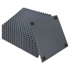 닥터하우스 현관문 셀프 시공 자석 부착용 계란형 난연 방음패드 흡음보드 50 x 50 cm 25T, 차콜, 8개