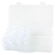 Coms 多用途PVC 4格圓形容器 9入 + 收納盒組 IB270, 1個, 單一顏色