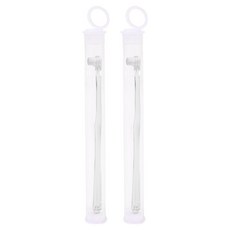 DING DONG PET 寵物平頭超細毛牙刷 17 x 1 cm, 2個, 透明