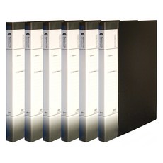 玄風 PP 彩色索引 左翻彈簧文件夾 A4, 6個, 黑色