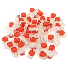 Coms 3芯 線芯接續子 烏龜夾 紅色 電話線 跳線及網路線連接器 UY 直通凝膠 烏龜夾線芯接續子 BB909 50入, 1個