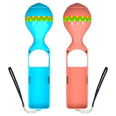 SPACE SHIELD 任天堂 Switch 2 Joy-Con 相容 Play-Fit 派對節奏遊戲 沙鈴握把 2件組, 1個, 單一商品, 混合顏色