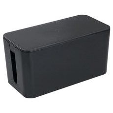 컴스 멀티탭 콘센트 보관 전선 정리함 IH854, 1개, Black