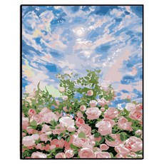 Hong Ttaengcho DIY 畫框 數位油畫 30 x 40 cm, 1個, 山茶花