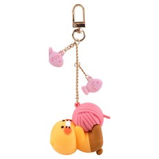 Chunsik 公仔鑰匙圈 紗線球, 1個, 混和色