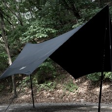 폴라리스캠프 25ver 뉴 헥사 타프, 블랙