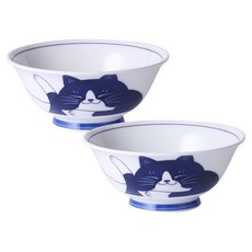 Airindo 貓咪系列麵碗 2入, 1個, 藍貓