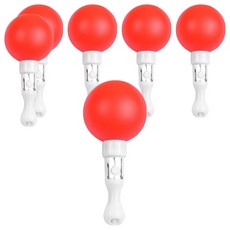 Maket Gamseong 派對夜光圓形球, 紅色, 6個