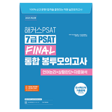 2025 해커스PSAT 7級 PSAT FINAL 綜合袋裝模擬考試(語言邏輯+情境判斷+資料解釋)