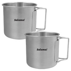 露營不鏽鋼馬克杯 330ml, 2個, 不鏽鋼