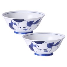 Airindo 貓咪系列麵碗 2入, 1個, 肚肚愛心貓