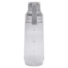 WOKY 沃廚 台灣公司貨 Ecozen 透明瓶 附彈跳吸管, 淺灰色, 600ml, 1個