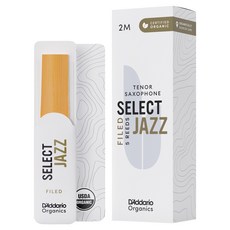 D'Addario Organic Select Jazz 次中音薩克斯風簧片 美式切削 2M 592055 5片, 1個