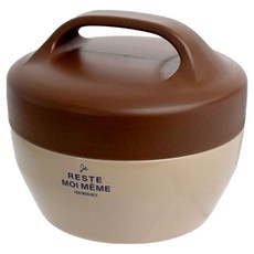 Sabu 日本RESTE北歐風不鏽鋼雙層保冷保溫便當盒 可提式 620ml, 1個, 燕麥棕