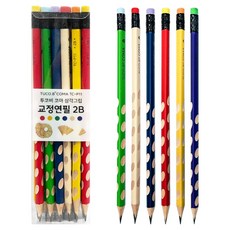 투코비 코마 삼각그립 교정연필 세트 2B TC-P11, 혼합색상, 12개