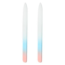 난리시스터즈 세척 양면 손톱 정리 네일 파일, 2개, 오렌지 + 스카이블루 그라데이션