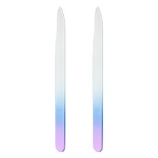 Nalli Sisters 可水洗雙面指甲整理美甲銼刀, 2個, 粉紅色 + 藍色漸層