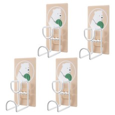 小麥購物 無痕掛鉤臉盆收納架4件組 L1008, 1組, 嘟嘟熊