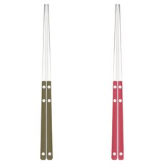 Bogen Ssangttie 餐具組 銀色, 酪梨, 胭脂紅, 1套, 筷子 2種