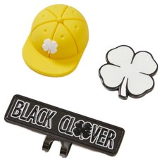 BLACK CLOVER URBAN 優質高爾夫球標記組, 1套, 黃色(帽子), 白色(幸運草)