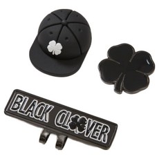BLACK CLOVER URBAN高爾夫球標記組, 1套, 黑色(帽子), 黑色(幸運草)