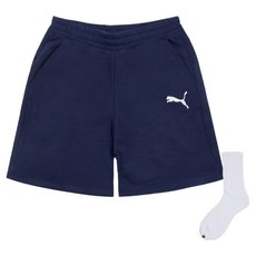 Puma 男款 Team Goal 23 休閒短褲 656581-0 + Welldone 襪子套組
