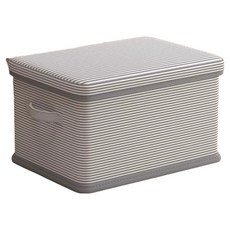 日常亮點有蓋大容量衣物收納箱, 1個, 灰色