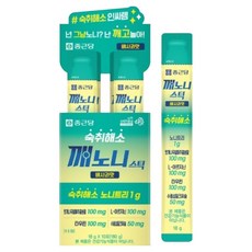 종근당 깨노니 스틱 숙취해소제 배사과맛, 18g, 10개