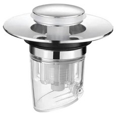 Sheriel 浴室用簡易安裝完美阻擋惡臭害蟲洗手台塞, 銀色, 1個