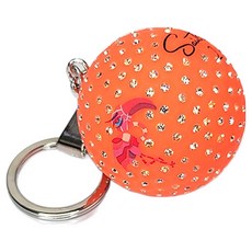 Saintnine 水晶方晶鋯石球僮袋波士頓包高爾夫球鑰匙圈鑰匙扣, 橘色, 1個