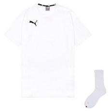 PUMA 男款 teamGOAL 23 休閒Polo短袖T恤 656578 + welldone 襪子組合