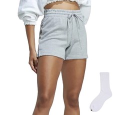 Adidas 女款 Linear 短褲 IC4443 + Well-done 襪子組