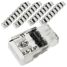 WAGO 旺科 單芯線專用快接端子 2p 白色 適用0.5~2.5mm, 50個