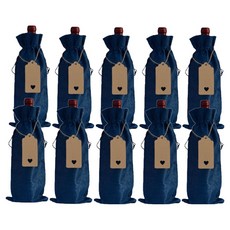 Labelloa 紅酒包裝袋, 10個, 海軍藍