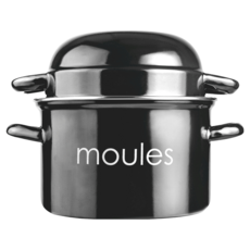 ibili 雙耳琺瑯湯鍋2件組, 1組, 曜石黑, 大鍋 2.5L + 小鍋 1L