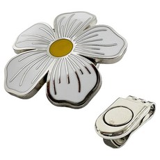 GIVOTGOLF 花朵高爾夫球標, 1個, 銀色