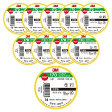 3M Templex 170 電氣絕緣乙烯基膠帶 黃色, 10個