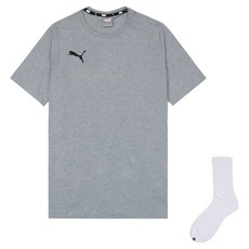 PUMA 男款 Team Goal 23 休閒 Polo 短袖 T 恤 656578 + Welldone 襪子組