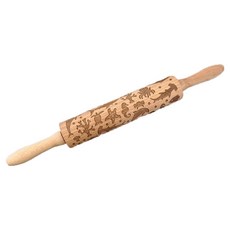 小麥購物 高級木質壓花造型桿麵棍 L976 海底世界, 1支